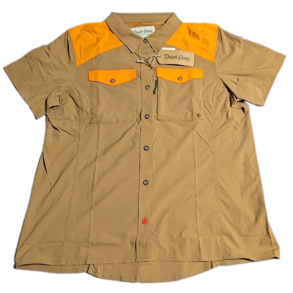 Duck Camp Womens Lightweight Hunting Shirt XL Upland Blaze Orange WSS100 NWT